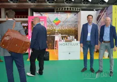 Harm Ammerlaan and Henk Vollebregt with Hortilux. They brought a new new indoor farming grow light system, Hortiled Multi Fusion, to GreenTech.